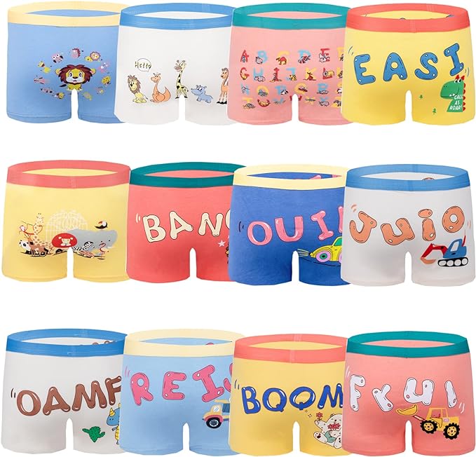 Design for Boys underwear: Pattern include dinosaur, it's fit child interesting. Pack of 12