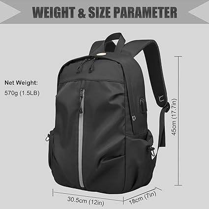 The fabric of the backpack is made of high quality waterproof polyester, which can effectively resist light rain.  College Laptop Backpacks Camping Hiking Daypack Bag Fits 15.6 inch
