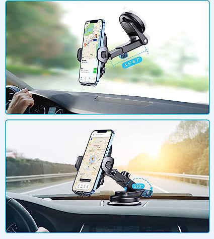 360° Holder Car,  Extra Sticky Pad Car Phone Holder for Dashboard & Windscreen
