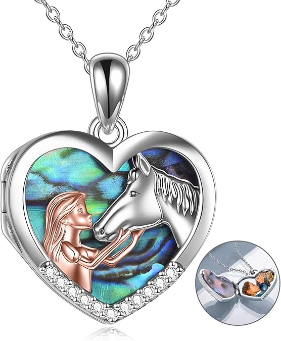 it fits for any occasion as daily wearing home and outdoor, Gift for Women Girls (Horse with Girl Necklace)