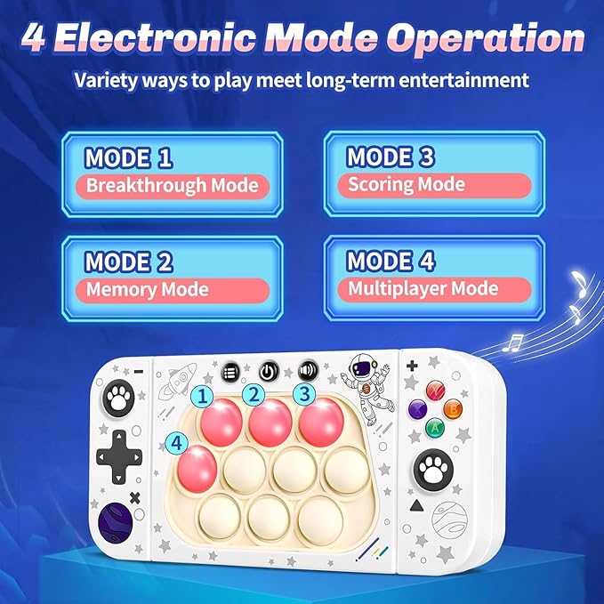 game machine combines the classic bubble press game with 4 modes, Pop Fidget Game Bubble Handheld Puzzle Game