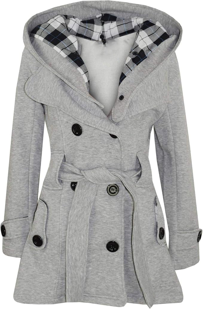 design makes it an ideal school coat for your child. STYLE MEETS PRACTICALITY: This versatile longline jacket combines an urban streetwear look with practical features,  Hooded Trench Coat - Jacket