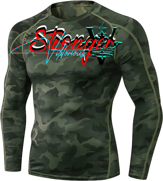 V - Long Sleeve Sports  Viktorious T-Shirts Top - Stronger