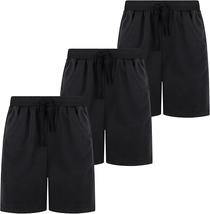 remium Fabric for Enhanced Comfort:100% cotton.Soft,cozy,breathable.Skin-friendly and durable,capable of withstanding multiple machine or hand washes,  Boys Athletic Shorts with Pockets and Drawstring