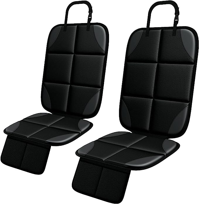 Pack Seat Protectors, no need to spend much time on cleaning works, simply wipe off the dirt with a damp cloth. You can install the MHO+ALL seat protector for carseats in 2 minutes using the adjustable strap, firmly fix the car seat protector in place.