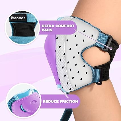 thickened sponge pads, which can well protect kid's knee pads, elbow pads and wrist pads. Roller Skates Scooter Inline Skating Cycling Bike Skateboar