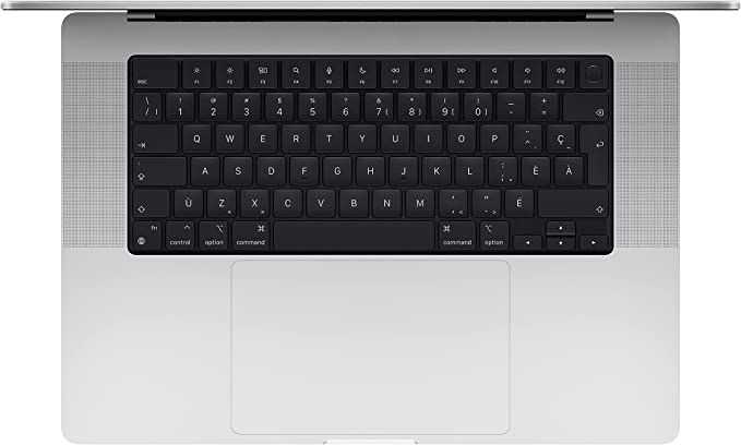 Apple 2021 MacBook Pro (16-inch, Apple M1 Max chip with 10‑core CPU and 32‑core GPU, 32GB RAM, 1TB SSD) - Silver - French