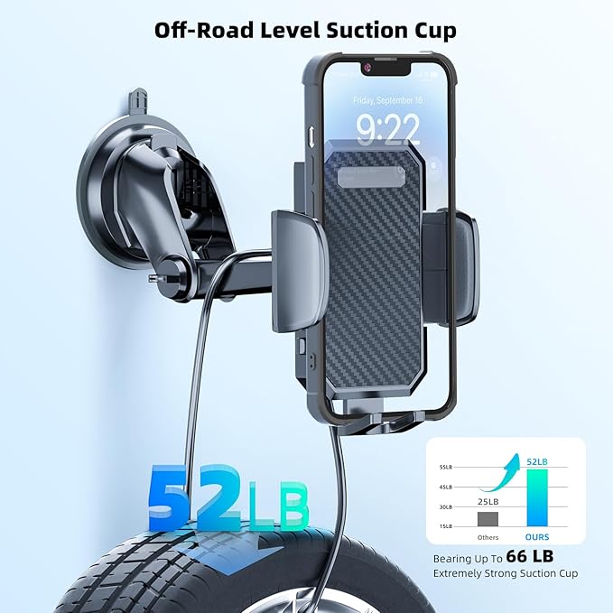 can provide strong suction power on smooth surfaces, and keep the holder stable under all conditions, Universal Cell Phone Holder Mount Dashboard Windshield