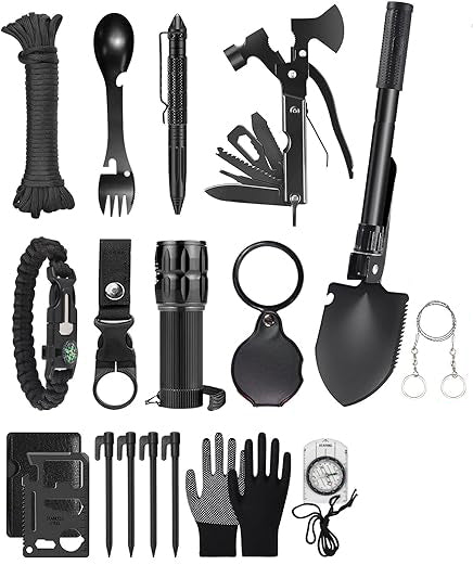 professional survival kit,Tools Survival Gear and Equipment with Molle Pouch