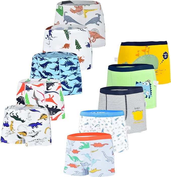 Boys Cotton Boxer Brief Underwear pack of 10