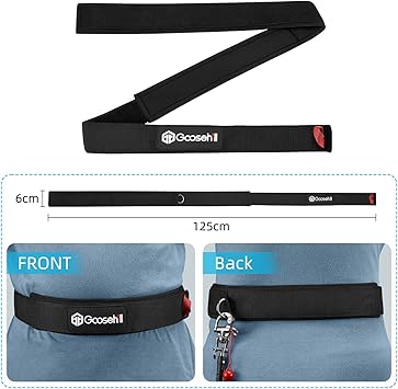 Leash Waist Belt, Adjustable Quick Release Waist Leash 1250 * 60mm with 10ft Coiled Surfing Leash