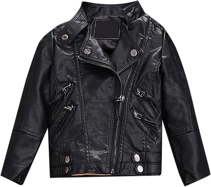 winter cute high neck vest lightweight sleeveless jacket fall vest for toddle, Pu Leather Jacket Motorcycle Coat For Boy Faux Leather Jacket