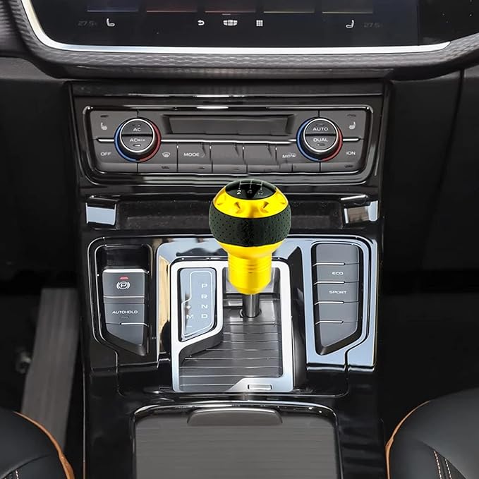 Leather Shift Handle Knob for Manual Car Vehicle  5 Shifting Lever Handle Shifter Knobs with 3 Adapters