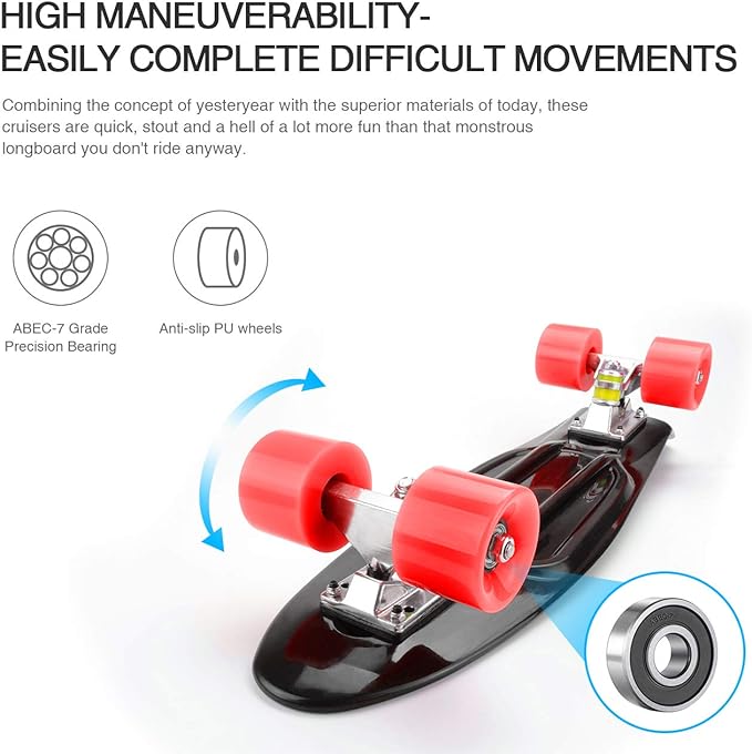 Cruiser Board with All-in-One Skate T-Tool, 22