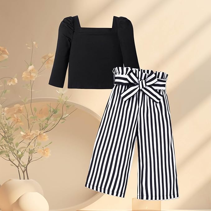 The girls summer outfits are meticulously crafted and compact,wear-resistant and durable,  Kids Summer Outfit Sleeveless Tie Knot Tank Top and Shorts 2 Pcs