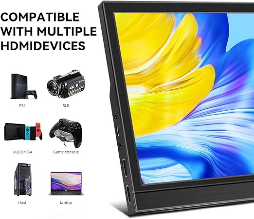 Incredibly handy, slim and lightweight features make Thinlerain Portable Monitor a perfect match for gaming, traveling and business on the go, 11.6 inch Dual HDMI Mini Laptop Monitor, 1366 x 768 TN LED Display External Monitor for Laptop and Computer