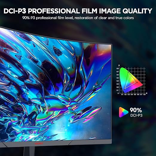screen design of this monitor provides a more immersive and comfortable viewing experience, reducing eye strain and fatigue, Gaming Monitor 165Hz VA 1ms 1800R LED Monitors with Ultra-Thin, HDMI X2 /DP, VESA Compatible, Tilt Adjustable