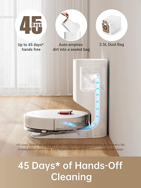 Robotic Vacuum with 4000 Pa Suction and lidar Navigation Compatible with Alexa Wi-Fi Connected