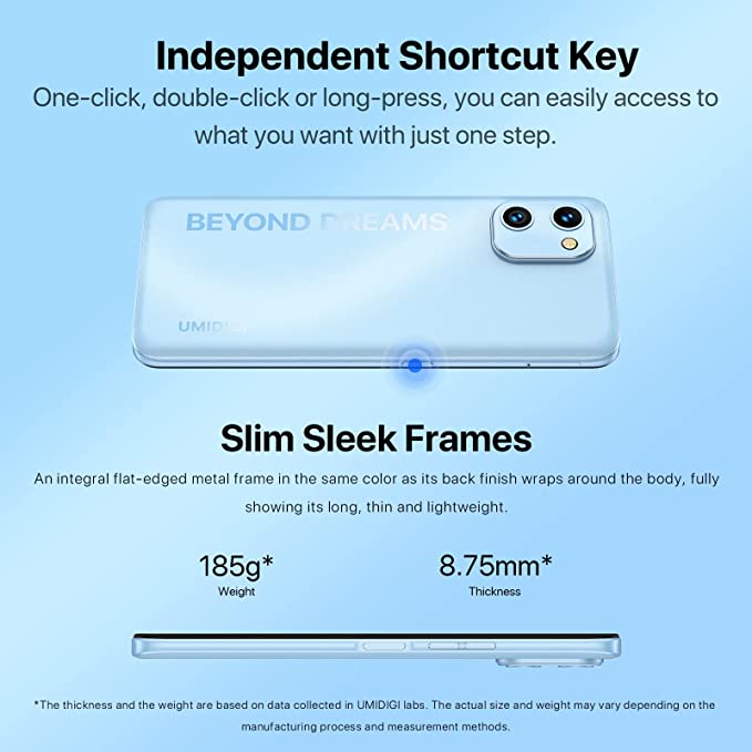 Unlocked Cell Phone Canada, UMIDIGI F3 SE (4GB + 128GB), 4G Dual SIM Smartphone, Android 11 Unlocked Smart Phone, 6.7