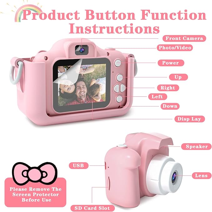 Boys/Girls, Kids Digital Camera for Toddler with Video, Christmas Birthday Festival Gifts for Kids