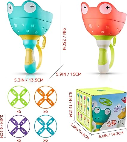 There are 32pcs discs and 3 handheld 3 different colour , Flying Disc for Kids Flying Disc Toy Outdoor Playset for Kids