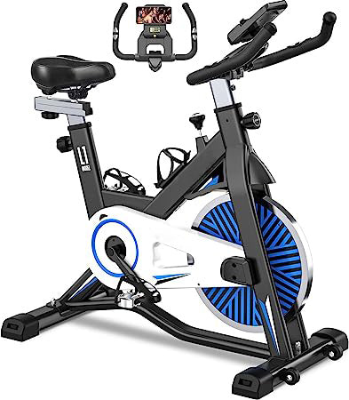 Bike for Home, Indoor Cycling Bike with Heavy Flywheel,Heart Rate Sensor & Comfortable Seat Cushion,