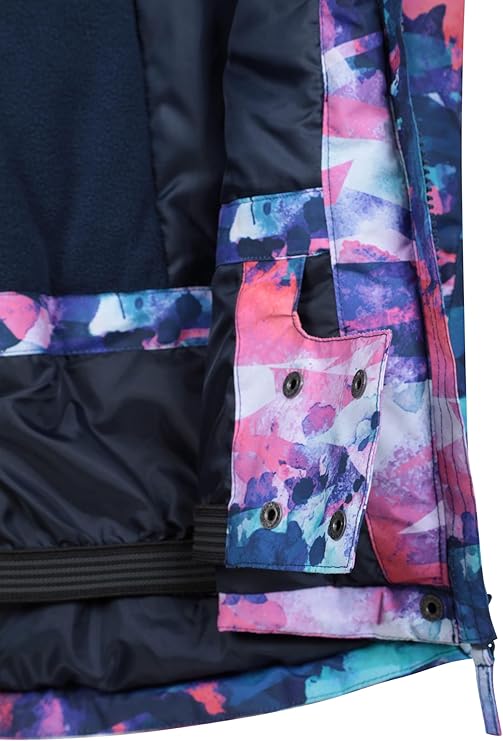 Extra Warmth - Insulated and fleece lined for extra warmth on your winter ski holiday, Glacial Printed Kids Water-resistant Snow Jacket