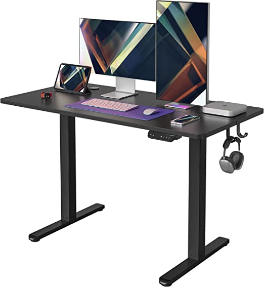 Sit Stand Home Office Desk with Splice Board, Electric Standing Desk