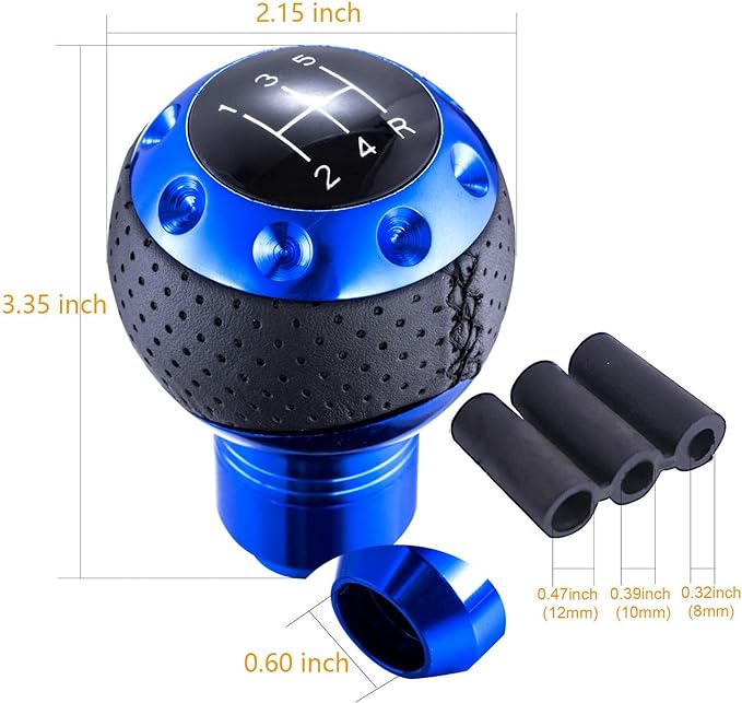 Ball Handle Manual Gear Stick Shift Lever Knob-Stick Shift Lever Knob - blue