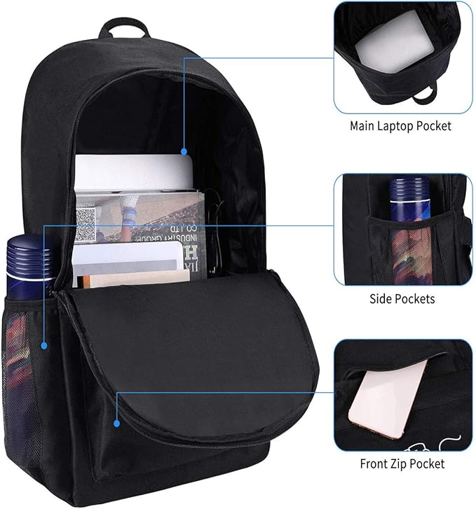 shoulder strap and scientific reasonable weight-bearing design. The top grab handle offers quick grab-and-go mobility. Lightweight Water-resistant Daypack Schoolbag Bookbag