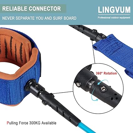 Board Leg Rope Wrist Strap Coiled SUP Leash for Paddleboard,safe,comfortable,and irritation-free, adjustable strap for perfect fit with strong velcro