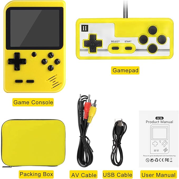 Gameboy Console Support for Connecting TV & Two Players Ideal Gift for Kids