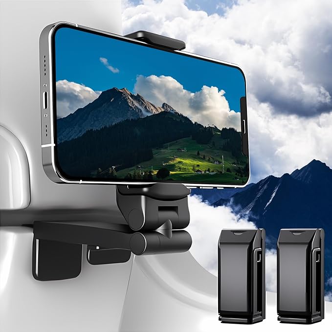 Enjoy watching movies in the bedroom, cooking in the kitchen, working out in the gym, working in the office, and even traveling on the road.Travel Essential Accessory Foldable Portable Phone Stand for Desk Flying Compatible with iPhone 15 Pro Max Airplane