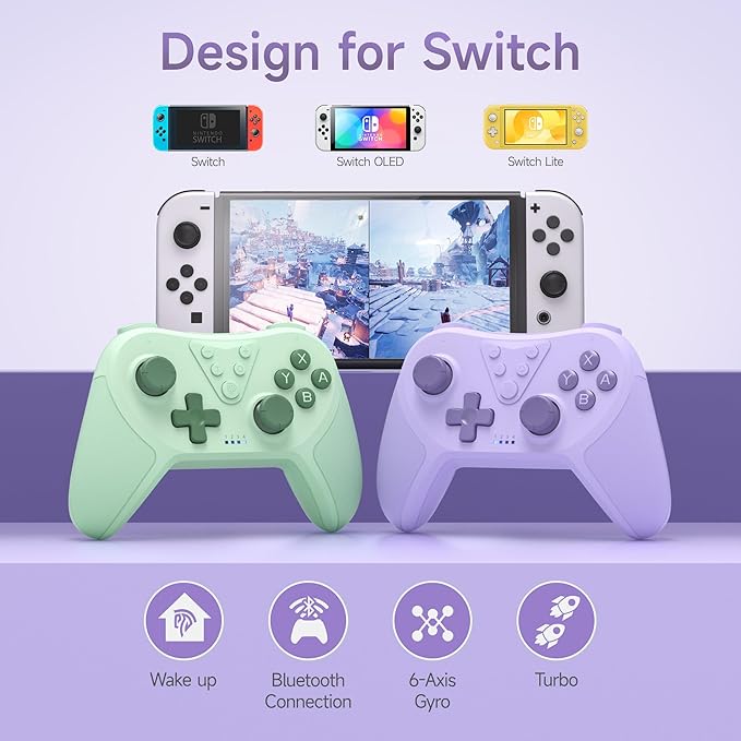 allowing for seamless integration with games, Switch/Switch Lite/Switch OLED, Switch Remote Gamepad with Joystick, Adjustable Turbo Vibration, Ergonomic Non-Slip