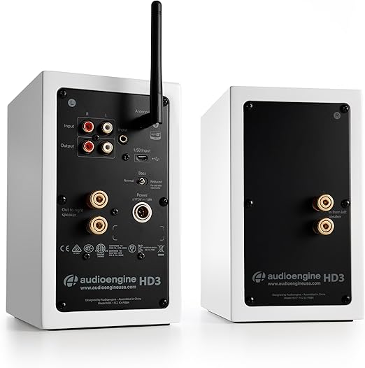 Custom tuned by musicians for that signature audioengine sound,Computer Desktop Speakers with aptX HD - USB, RCA, Headphone Compatible