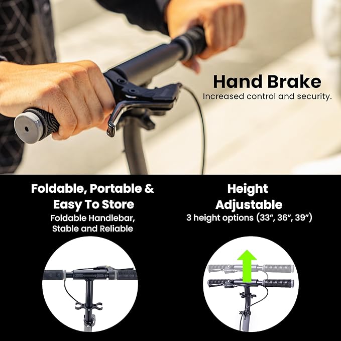Scooter for Kids Ages 8-12, Teens and Adults. Commuter Adult Scooters with Hand Brake, Rubber mat, Shock Absorption