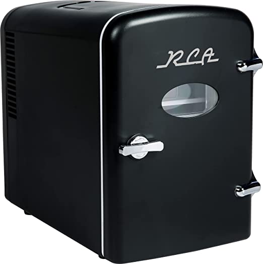 Mini Retro 6 Can Beverage Refrigerator-Blue