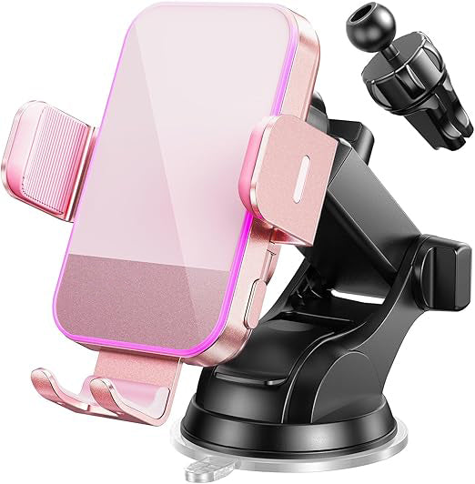 glows to amplify the atmosphere and also makes it easier to operate and drive at night, Charger Phone Mount Holder fit for iPhone 14 13 12 Mini Pro Max 11 XR XS,