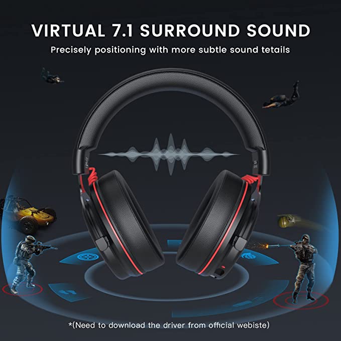 Gaming Headset - PS4 Headset with Detachable Noise Cancelling Microphone
