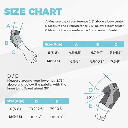 Knee Pad for Kids Knee Pads and Elbow Pads Set Knee and Elbow Pads