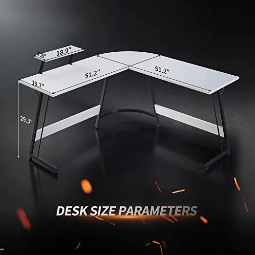 Computer Desk Gaming Desk Office L Shaped Desk PC Wood Home Large Work Space Corner Study Desk Workstation