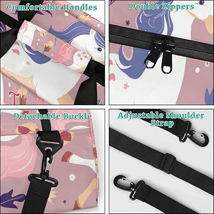 This can make you lock your luggage bag faster and prevent the bad situation like taking the wrong one. Gym Duffel Bags for Kids Girls with Custom Sport Dance Travel Bags for Overnight Weekender,