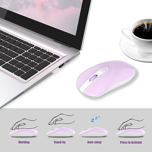 you can go for months without the hassle of changing the batteries (AA batteries are not included), Full Size Wireless Keyboard and Mouse Set 2.4G Ultra-Thin Sleek Design for Windows, Computer, Desktop, PC, Notebook