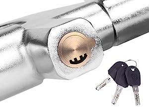 Wheel Lock,Vehicle Anti-Theft Lock,Adjustable Length Clamp Double Hook