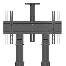 The arc design concept, plus two aluminum made columns design, Mobile TV Cart for 65-85 Inch Flat Screens, Rolling TV Stand with Load Capacity up to 125lbs