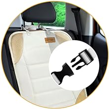 Two Pack car seat protectors can protects car fabric or leather seats from spills, scuffs, dirt, indentations and scratches. Non-Slip Backing, Carseat Protectors for Vehicles
