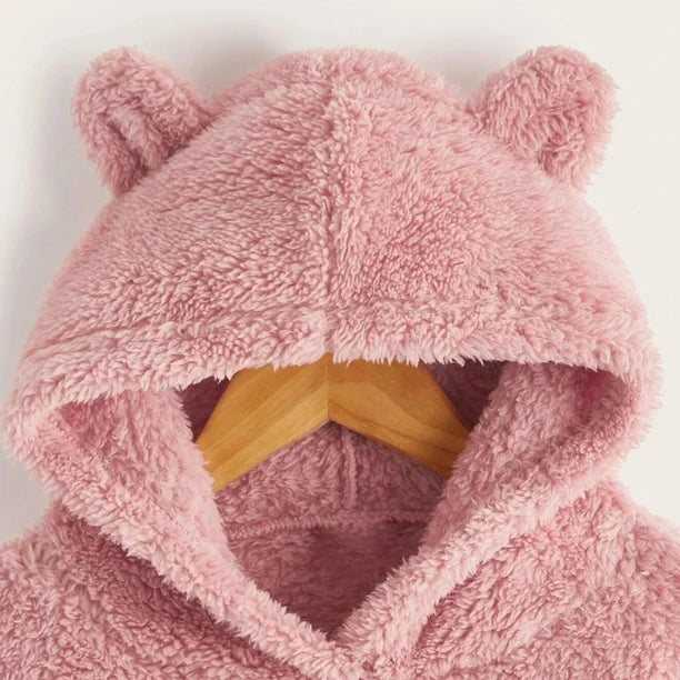 Long Sleeve Pullover Cute Clothes Bear Ear Hoodies Tops New Pinky, breathable hoodies sweatshirt, keep children warm in the fall and winter.