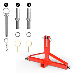 Hitch attachment acts as a stabilizer and works on a variety of 2-inch hitches.3 Pt Quick Hitch Farm Equipment and Subcompact Trailer Hitch for Tractor Standard, 3 Point Hitch 2” Receiver