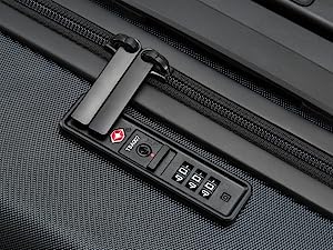 Zipper mesh pocket can make items neatly organized, Large Checked Suitcase, 28 Inch Luggage Suitcase with 8 Spinner Wheels
