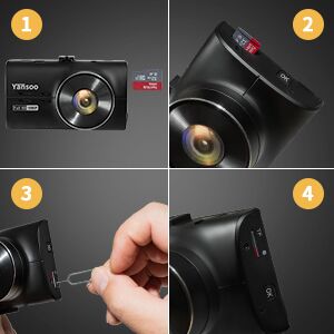 1080P FHD Dashcam 3,Front and Rear with Night, Loop Recording,G-Sensor,Parking Monitor